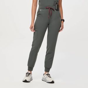 Figs High Waisted Zamora Jogger Scrub Pants- Bonsai